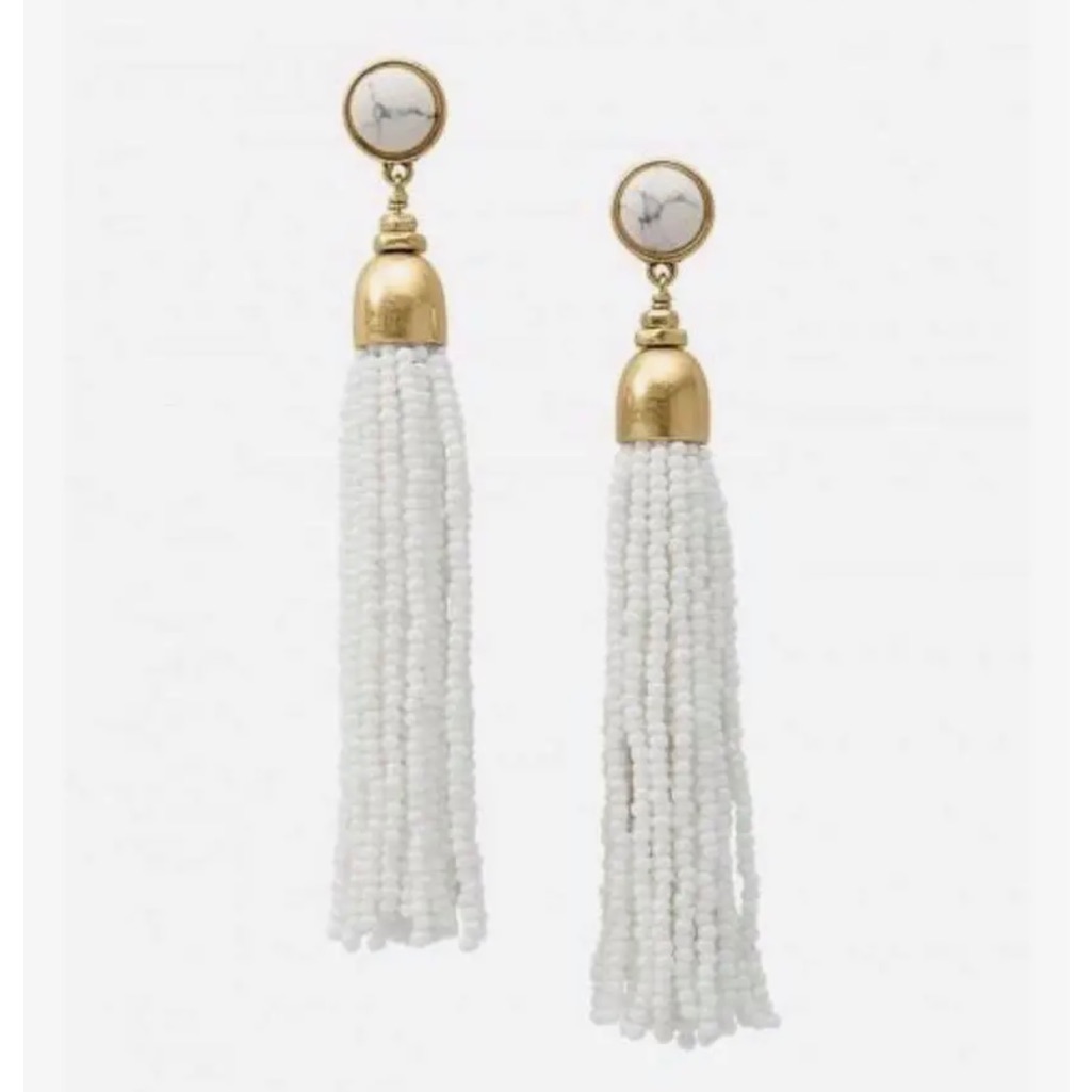 Stella Dot Gita Tassel Earrings Brand New In Original Box 30$
